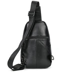 Men's Genuine Leather Sling Bag – Soft Cowhide Crossbody