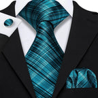 Green Silk Tie Set for Men: Multiple Shades Available - VacationGrabs