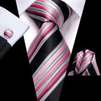 Men's Black Silk Paisley Tie for Travel-Friendly Style