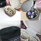 Personalized Travel Friendly Cosmetic Bag, Large-Capacity PU Leather