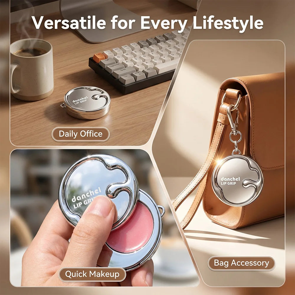 2-in-1 Lip Gloss & Blush Balm with Phone Back Suction Grip
