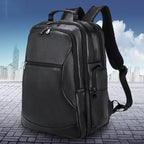 Thick Leather 17" Laptop Backpack Business Travel Leather