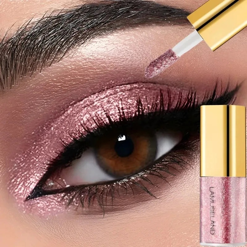 Silver Shimmer Liquid Eyeshadow, Waterproof Glitter Highlighter