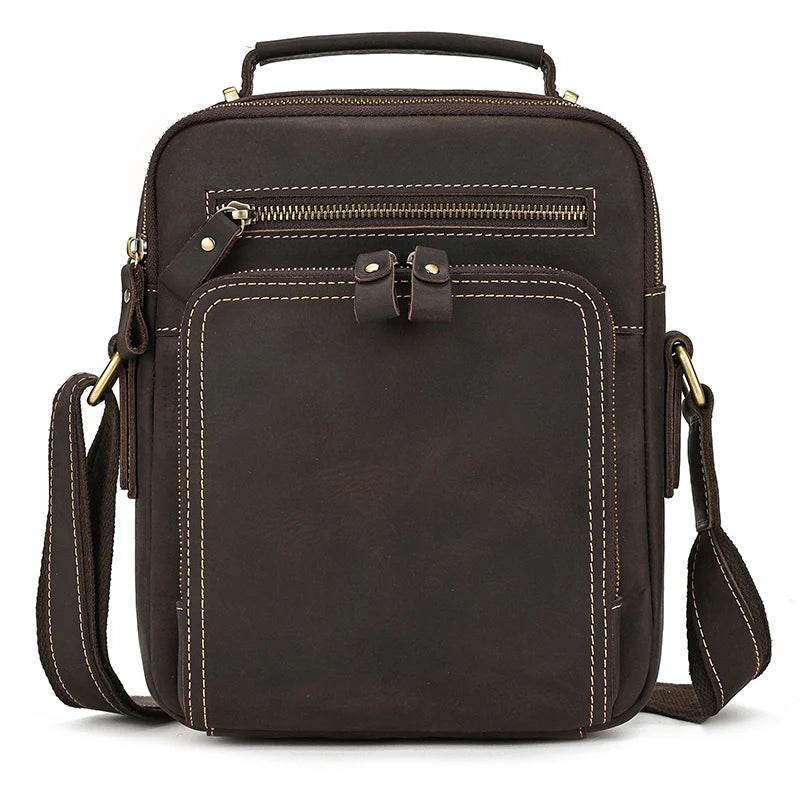 Leather Shoulder Crossbody Bag – Men's Sling Messenger - VacationGrabs