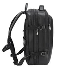 Double Layer Leather Backpack for Men Large Capacity USB Charging - VacationGrabs