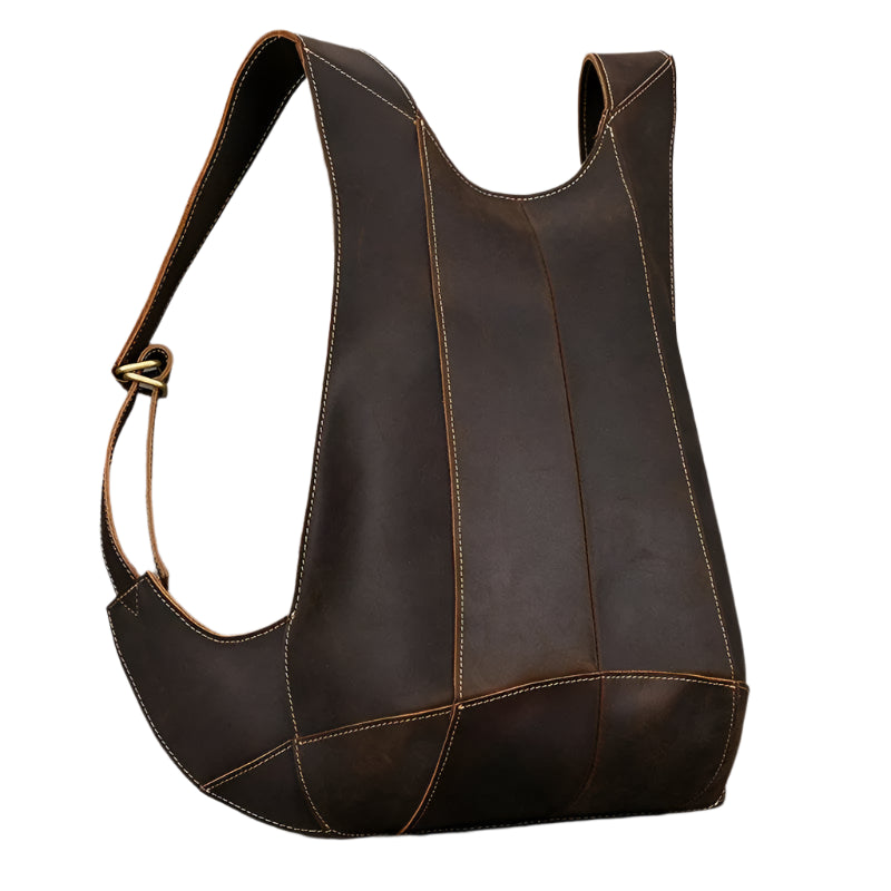 Anti-Theft Crazy Horse Leather School Backpack Travel Bag Men - VacationGrabs