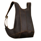 Anti-Theft Crazy Horse Leather School Backpack Travel Bag Men - VacationGrabs
