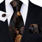Floral Jacquard Silk Tie Set for Men - VacationGrabs