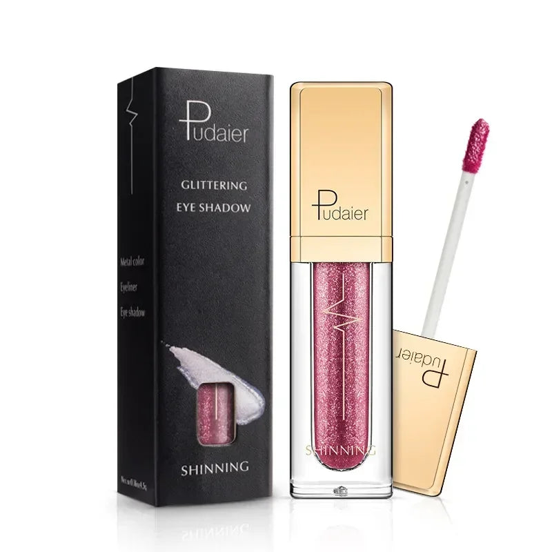 Waterproof Liquid Glitter Eyeshadow, Metallic Gel Cream