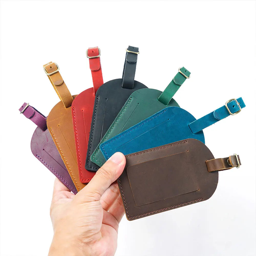 Personalized Leather Luggage Tags Boarding Pass