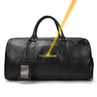 Natural Cowskin Waterproof Men’s Leather Weekend Overnight Bag - VacationGrabs