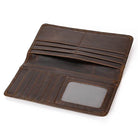Casual Men’s Long Wallet with Mobile Phone Card Holder Natural Cow Skin - VacationGrabs