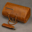 Crazy Horse Leather Travel Bag – Large Duffle for Men - VacationGrabs