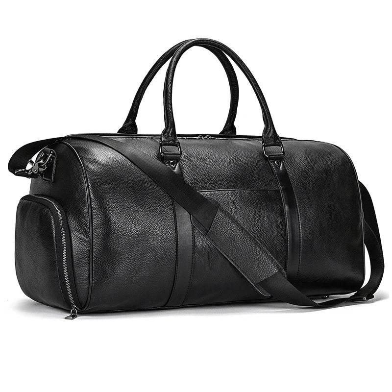Designer Leather Travel Bag for Men & Women – Waterproof Duffle - VacationGrabs