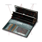 Real Cowskin Long Wallet for Women with Card Holder & Coins Pouch - VacationGrabs