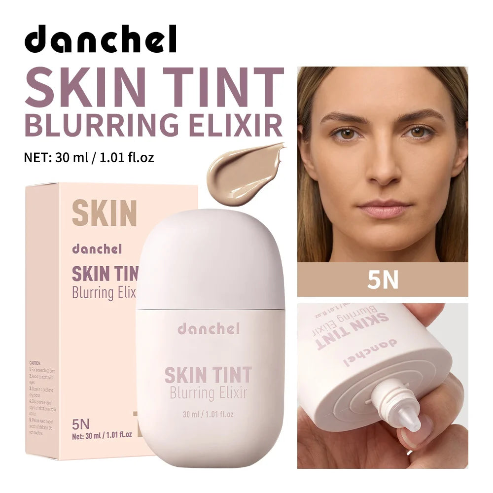 Skin Tint Blurring Elixir Foundation Lightweight & Breathable Blur Pores Fine Lines Hydrating Coverage Face Makeup for All Skin