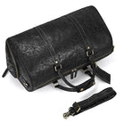 Genuine Cowhide Leather Travel Duffle Bag Men’s Weekend Bag Shoe Pocket - VacationGrabs