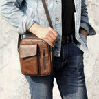 Genuine Leather Men's Shoulder Bag - VacationGrabs
