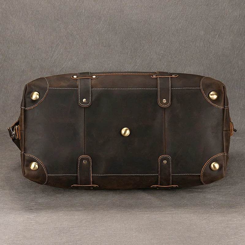 Fashion Leather Men’s Travel Duffle Bag Weekender - VacationGrabs