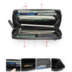 Men's First Layer Cowhide Clutch Bag Leather Multi-Functional Long Purse - VacationGrabs