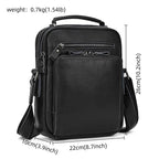 Fashion Leather Messenger Bag Crossbody Bag for Men School Bag - VacationGrabs