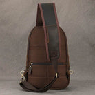 Large Size Leather Chest Bag for Men Crossbody Outdoor Sling - VacationGrabs