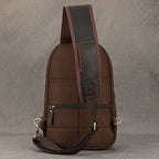 Men's Genuine Leather Sling Bag — Vintage Travel Crossbody