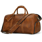 Duffel Bag for Men Crazy Horse Leather - VacationGrabs