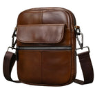 Casual Cowhide Men’s Crossbody Small Shoulder Bag for Phones - VacationGrabs