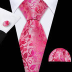 Red Silk Tie Set for Men: Burgundy, Maroon, & More - VacationGrabs