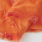 VacationGrabs Women Y2K Sequin Tube Top with Scarf Sexy Backless Pearl Embellished Beaded Cami Bling Glitter Rhinestone Camisole