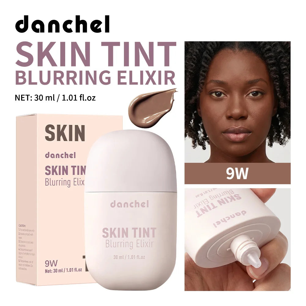 Skin Tint Blurring Elixir Foundation Lightweight & Breathable Blur Pores Fine Lines Hydrating Coverage Face Makeup for All Skin