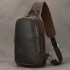 Large Size Leather Chest Bag for Men Crossbody Outdoor Sling - VacationGrabs