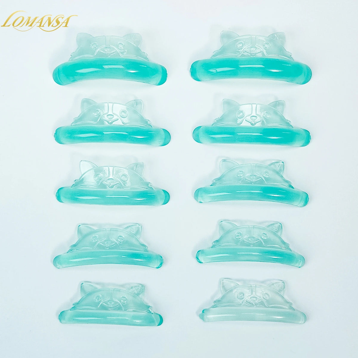 Lomansa 5 Pairs C Curl Silicone Eyelash Perm Pads Sticky Lashes Rod Shield Lifting 3D Eyelash Curler Accessories Makeup Tool