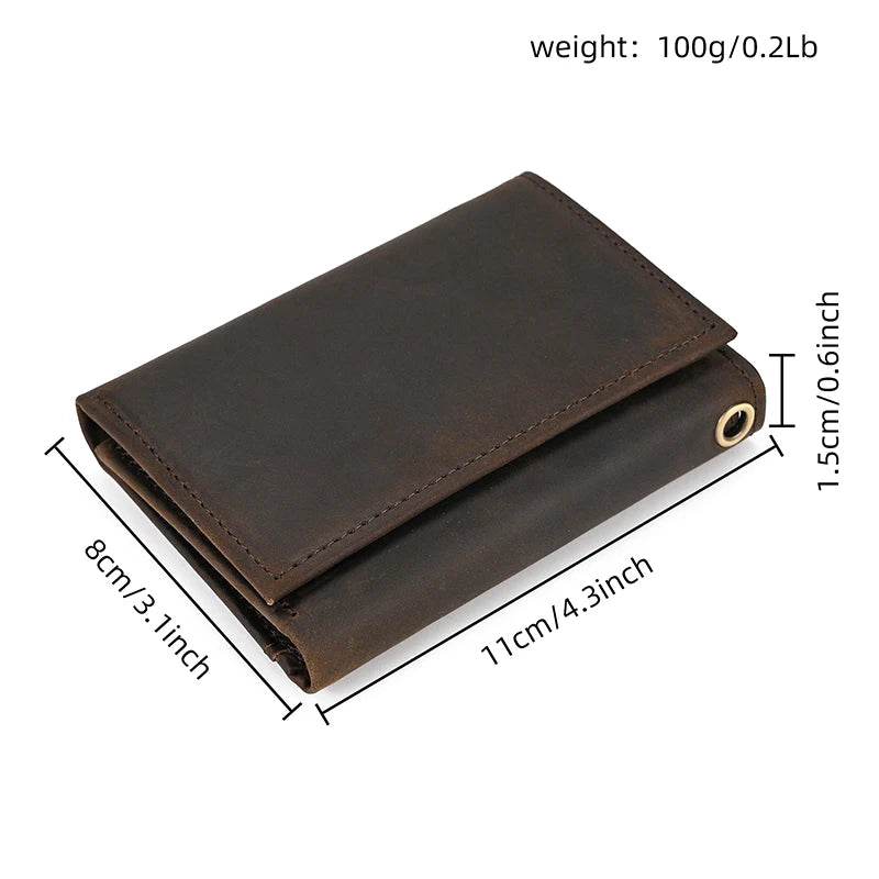 Luxury Brand Designer Men’s Leather Wallet with Coin Pouch & Card Holder - VacationGrabs