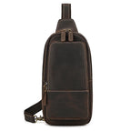 Men's Genuine Leather Crossbody Sling Bag | Black & Coffee