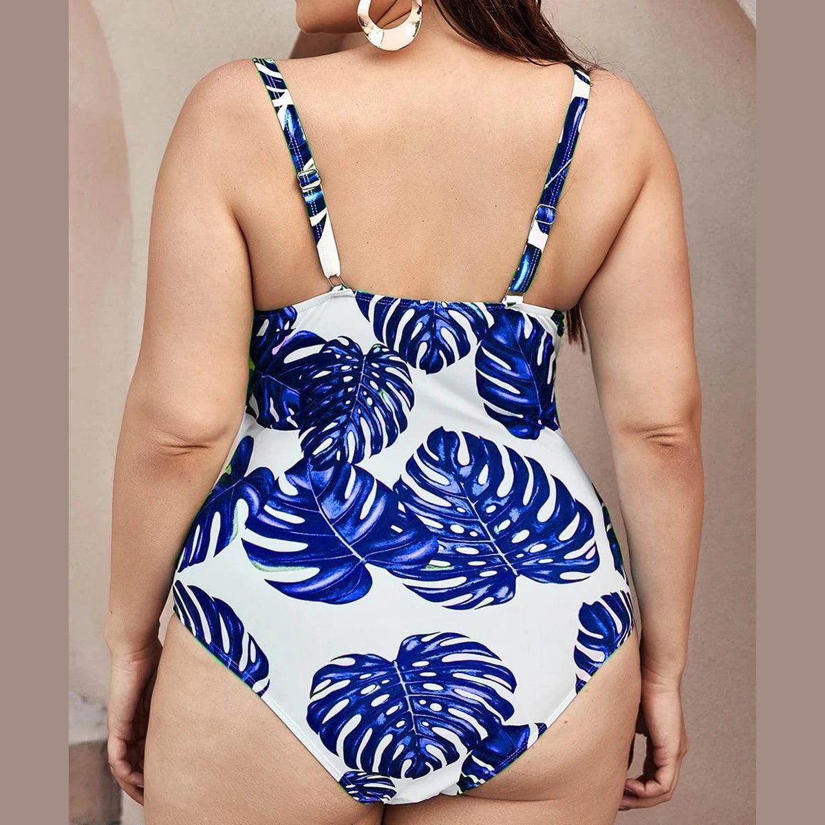 Plus Swimsuits One-Piece Swimwear Womens Summer Bathing - VacationGrabs