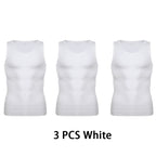 Camiseta interior de compresión para hombre para control abdominal