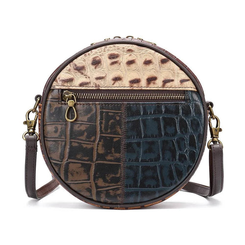 Patchwork Mini Leather Crossbody Bag for Women’s Fashion - VacationGrabs