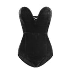 hirigin Women Strapless Neck Bodysuit Sexy Back Lace Up Bodysuit VelvetShapewear Bodycon Leotard Romper Jumpsuit Hot Sale