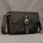Cowhide Men’s Crossbody Bag Vintage Leather School Messenger Bag - VacationGrabs