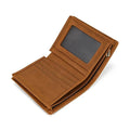 Vintage Men’s Leather Short Wallet Slim Bifold Coin Purse - VacationGrabs
