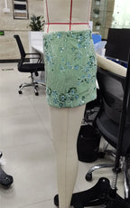VacationGrabs Women Y2K Sequin Mini Skirt Low Waist Sparkle Beaded Short Skirt Glitter Shiny Bodycon Skirt Night Out Party