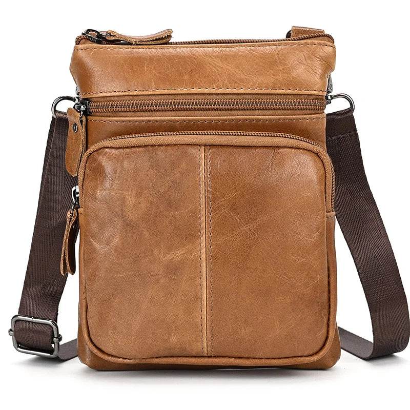 Luxury Leather Small Shoulder Bag Real Cowhide Crossbody - VacationGrabs