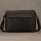Top Leather Crazy Horse Leather 9.7" Ipad Shoulder Bag