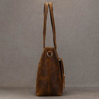 Custom Leather Handbag – Women's Business Totes Travel Bag - VacationGrabs