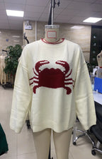 VacationGrabs Women Y2K Graphic Sweater top Cute Print Long Sleeve Knit Pullover Preppy Fall Winter Y2K Aesthetic Streetwear