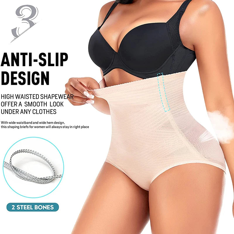 High Waist Tummy Control Shapewear Panties, Firm Body Shaper