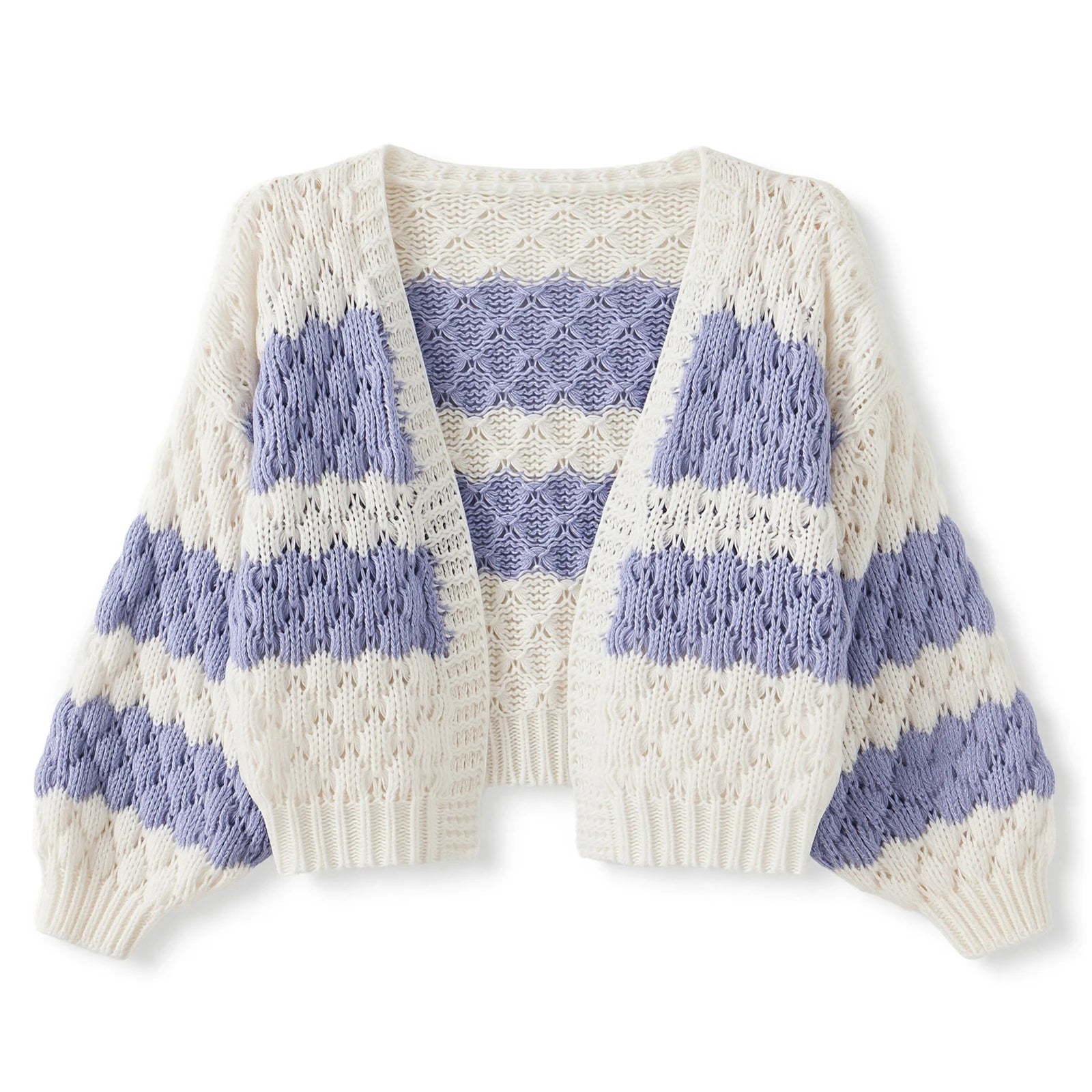 VacationGrabs Women Oversized Cardigan Sweaters Color Block Long Sleeve Chunky Knit Sweaters Coat Y2K Open Front Colorful Cardigans