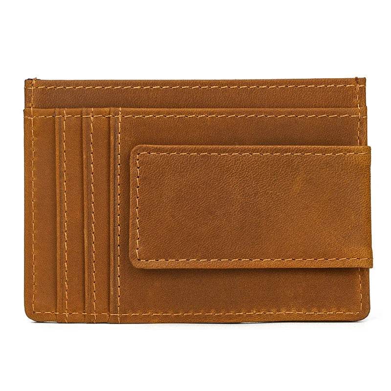 Luxury Designer Card Holder Money Clip Purse Wallet Genuine Leather - VacationGrabs